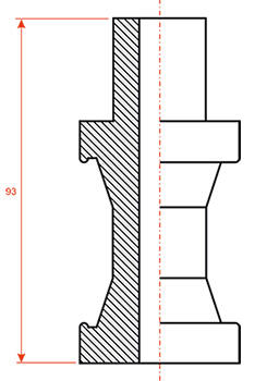 Чертёж пережимного клапана концентратора Knelson